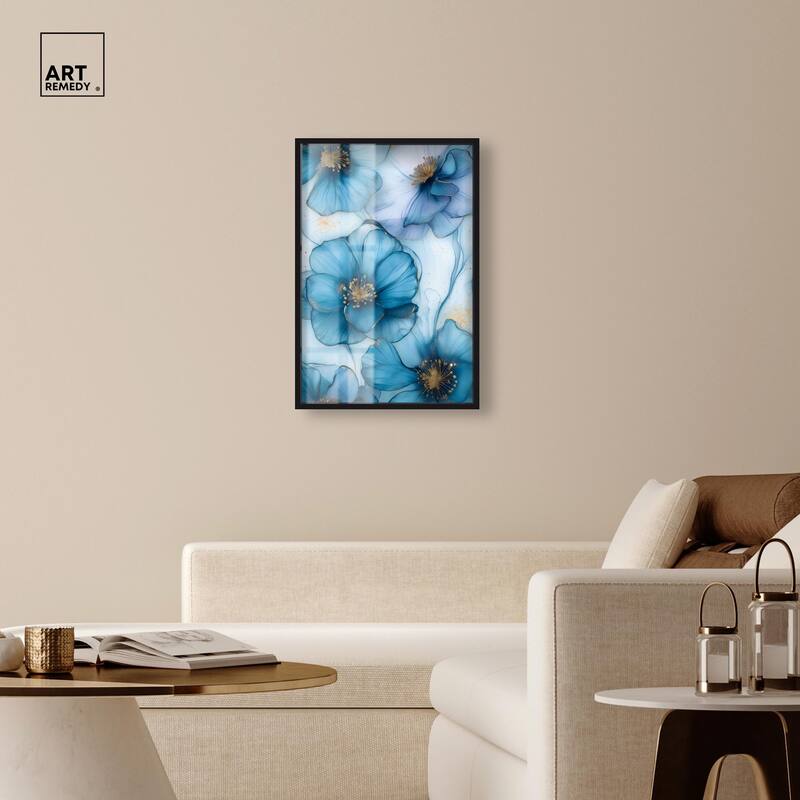 Gilded Cyanescence Shadowbox by Art Remedy