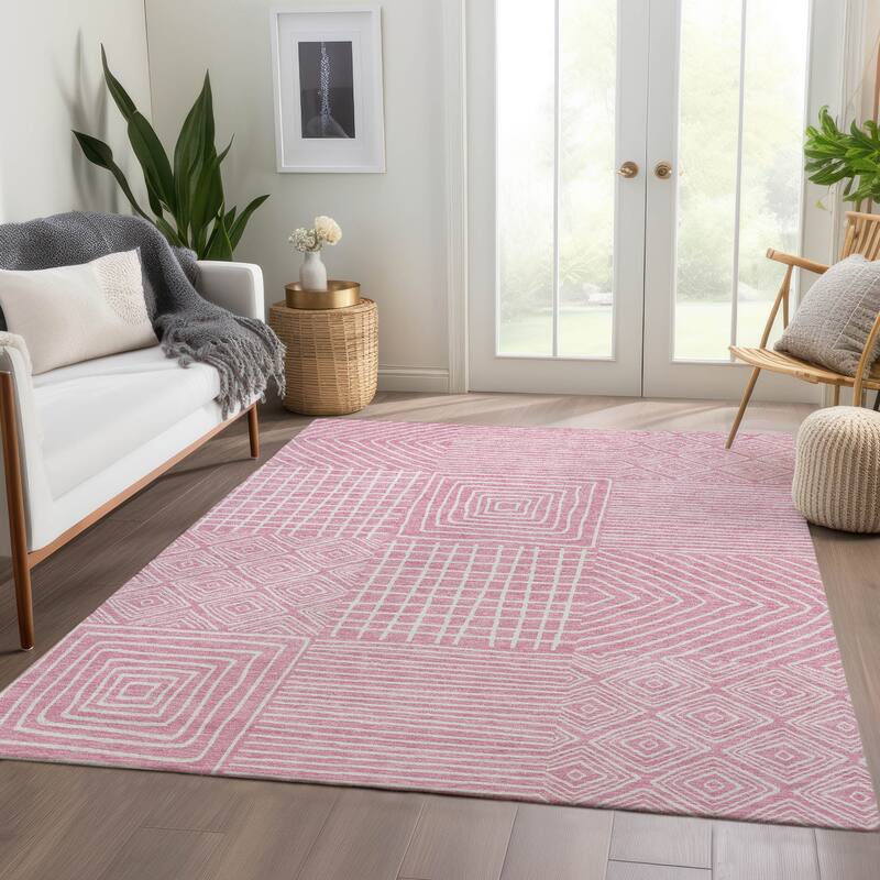 Premium Washable Super Soft Geo Motif Mayfield Rug