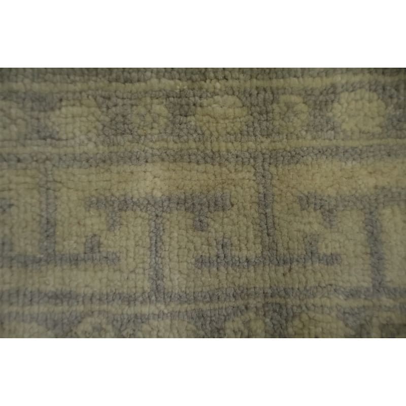 Hand Knotted Oriental 100% Wool Carpet Transitional All-Over Greys & Charcoal Khotan Area Rug - 9' 11'' X 8' 4''