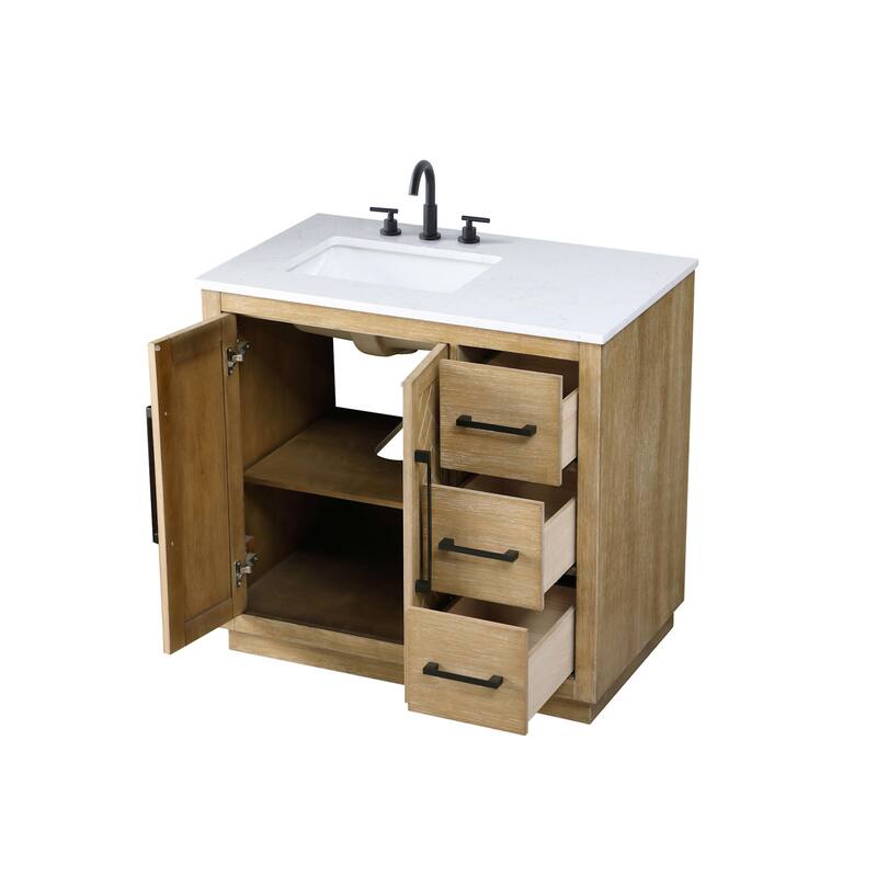 Elegant Lighting VF29036 Chase 36" Free Standing Single Basin Vanity