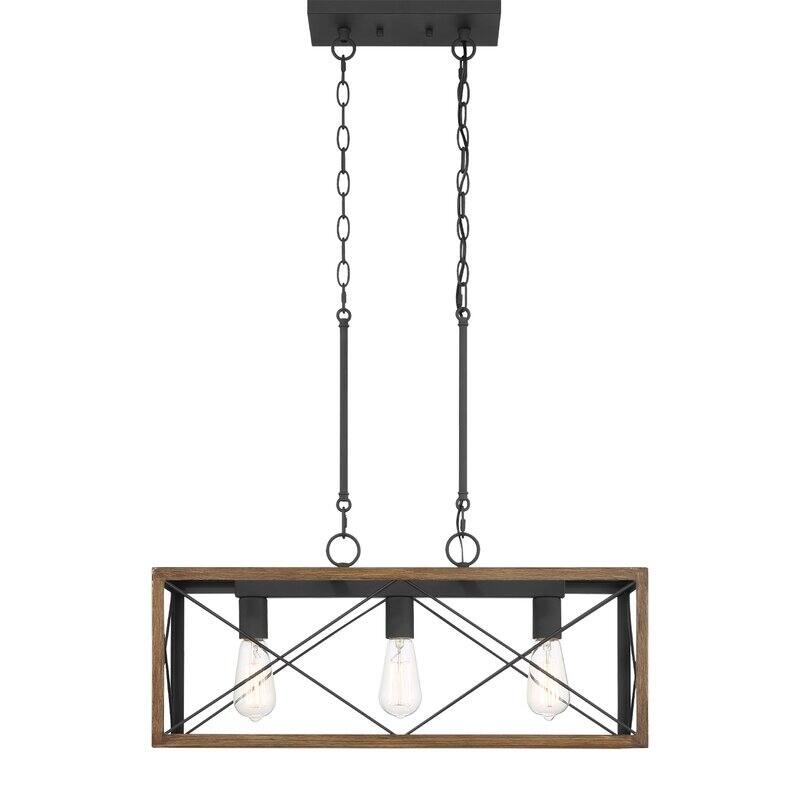 Acroma 3 - Light Linear Modern Farmhouse Rectangle Chandelier