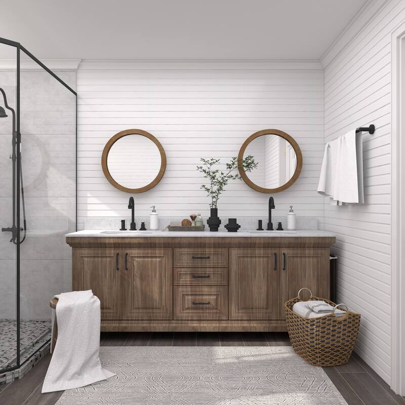 Brown Contemporary Wall Mirror