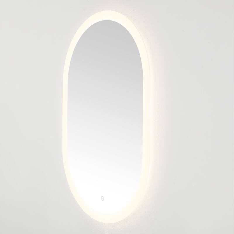 SAFAVIEH Home Wes 24" LED Vanity Mirror - Silver / White