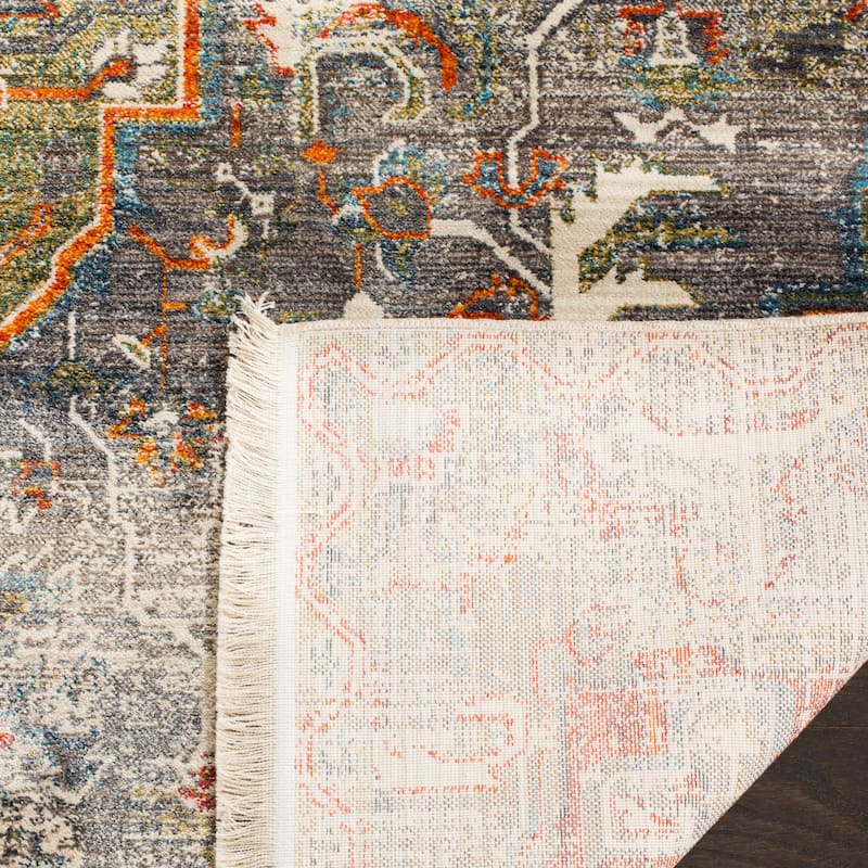 SAFAVIEH Vintage Persian Anuradha Oriental Distressed Rug - Charcoal/Olive - 5' x 7' 6"