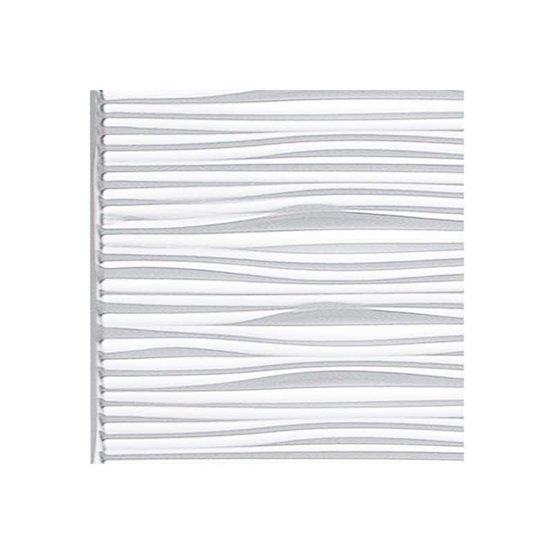 FASÄDE Waves Horizontal 4-foot x 8-foot PVC Wall Panel in Matte White - Sample