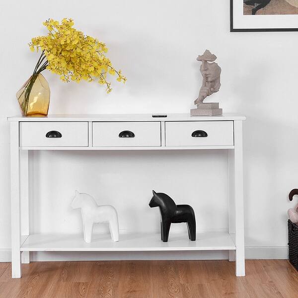 Shop Costway 47 Console Table Hall Table Side Desk Accent Table