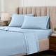 preview thumbnail 45 of 119, Superior Egyptian Cotton 1000 Thread Count Deep Pocket Solid Sheet Set Full - Light Blue