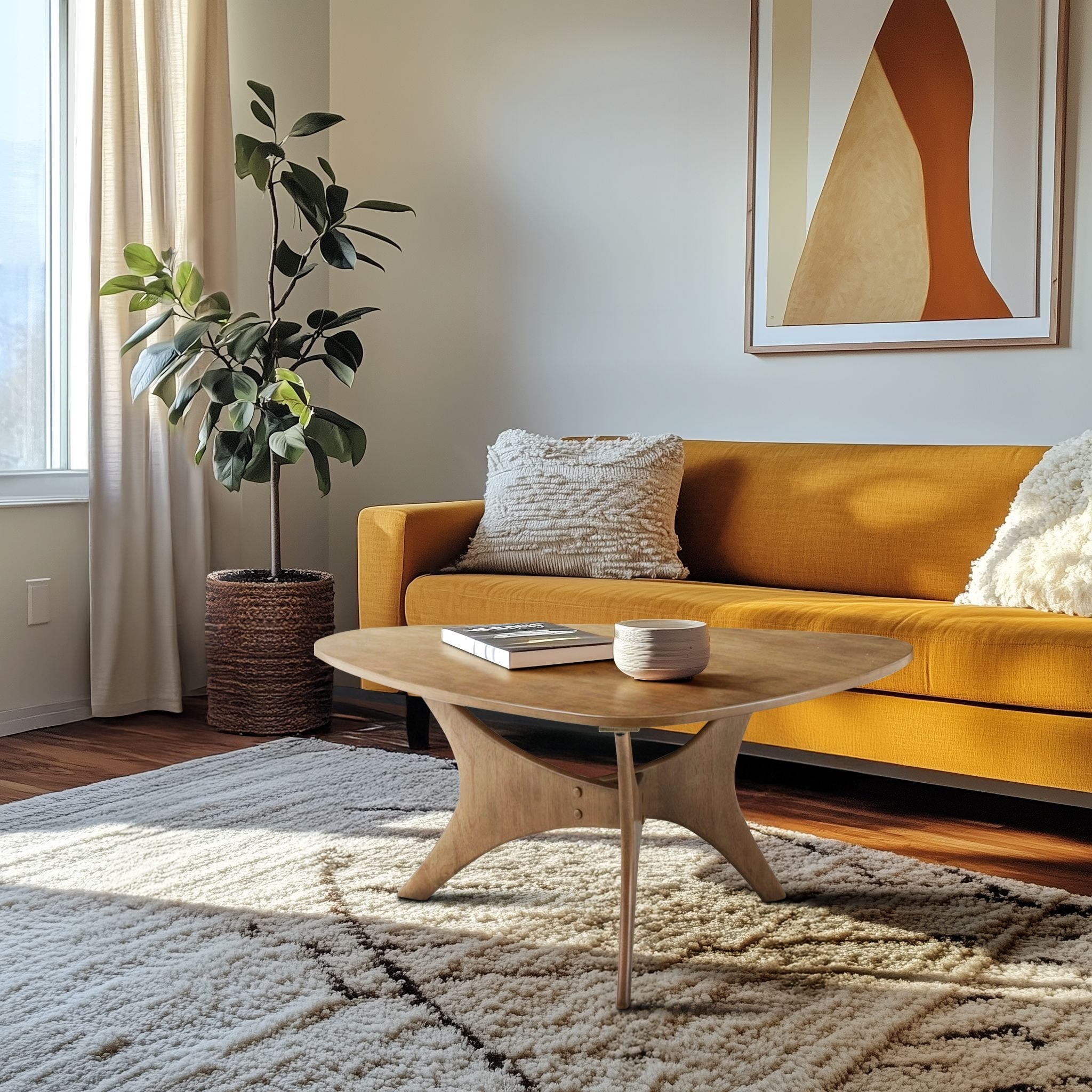 INK IVY Blaze Triangle Wood Coffee table - On Sale - Overstock