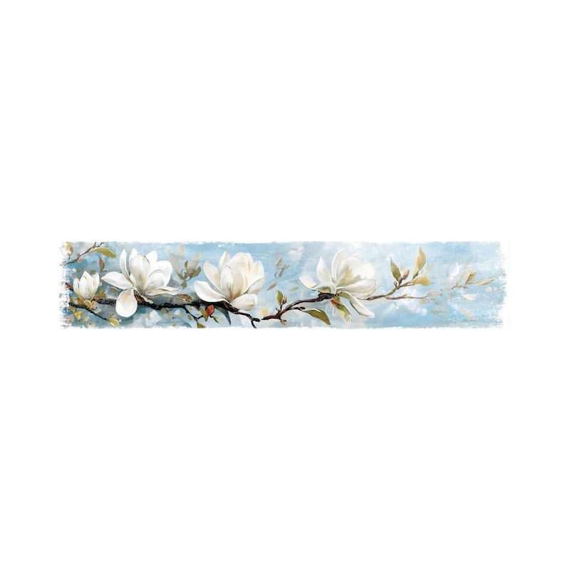 HomeRoots 10" X 36" Magnolia Branch Floral Hanging Wall Decor
