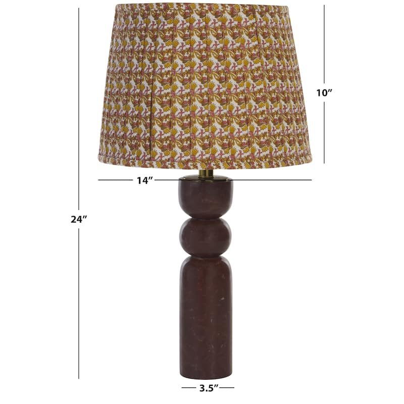 SAFAVIEH Couture Suraya, 24-inch, Marble Table Lamp - 14"W x 14"D x 24"H