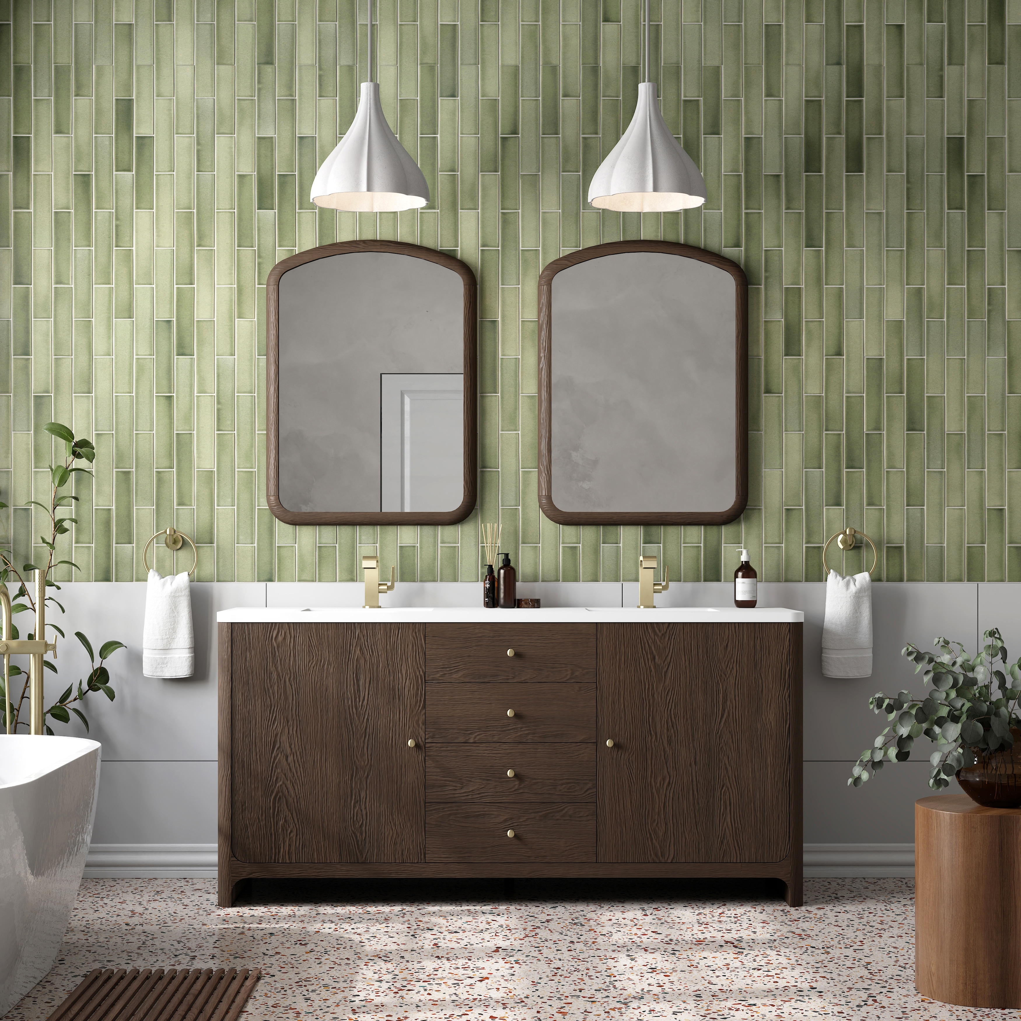 James Martin Vanities Gracyn 72" Double Vanity, Sable - 72