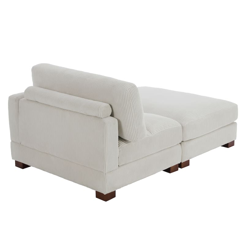 Modular Sectional Sofa with Ottomans