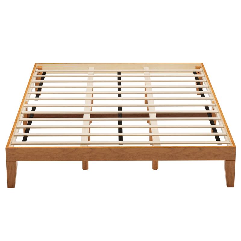 12" Wood Platform Bed Frame - California King, No Box Spring, Easy Assembly​