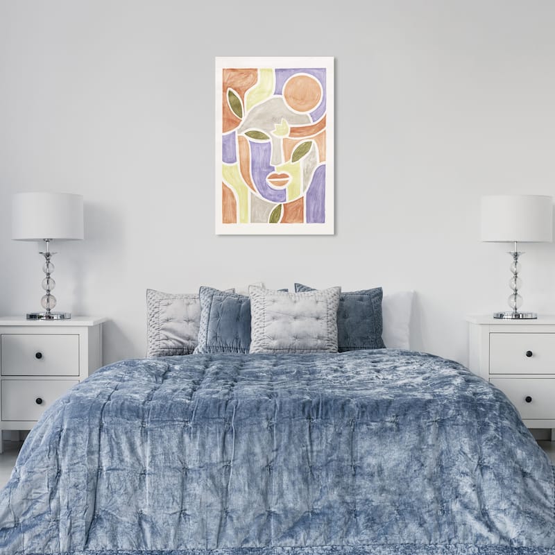 Wynwood Studio Canvas Abstract Beauty in the Flora Purple and Modern & Contemporary Wall Art Canvas Print - 36 x 24