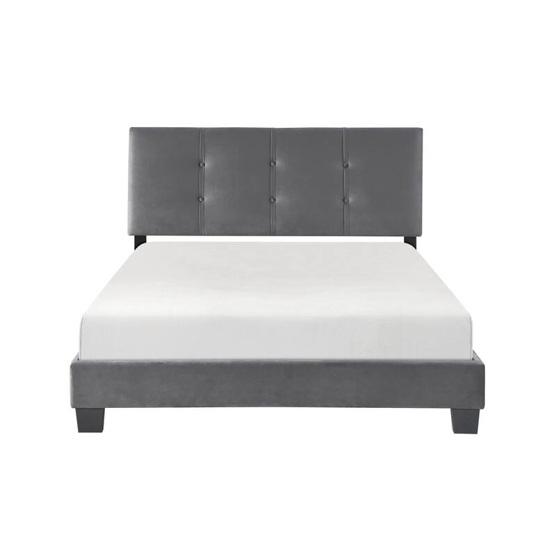 Fort Velvet Upholstered Platform Bed, Full