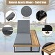 preview thumbnail 3 of 18, Outdoor Chaise Lounge Chair with 5-Position Adjustable Backrest and Wood Side Table
