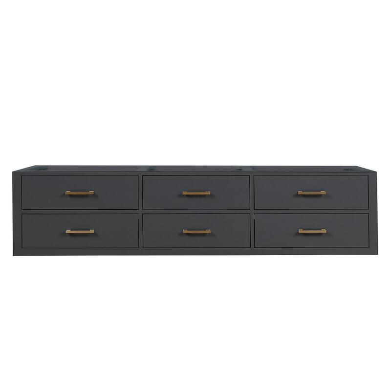 Castor Double Bath Vanity - 80 - Black