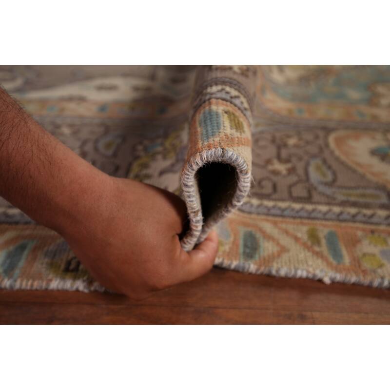 Over-Dyed Tabriz Persian Vintage Large Rug Hand-Knotted Wool Carpet - 9'8" x 13'2"