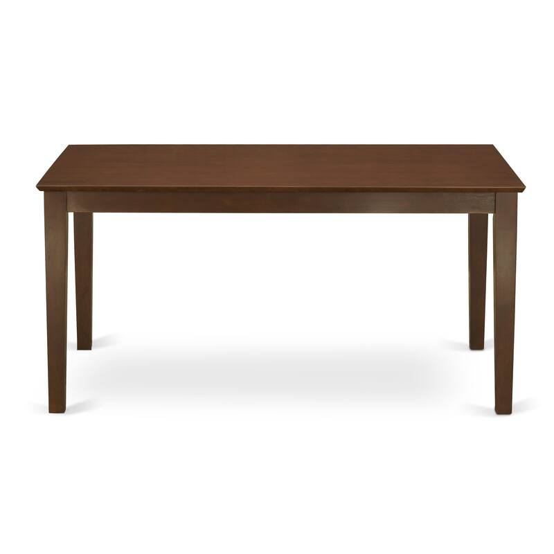 East West Furniture Kitchen Table Set Contains a Rectangle Dining Table and Upholstered Chairs, Mahogany (Pieces Options)