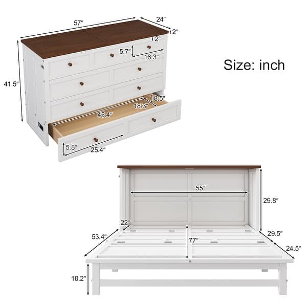 Queen Murphy Bed With Mattress Included