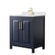 Option Dark Blue, Gold Trim, Giotto Quartz Top