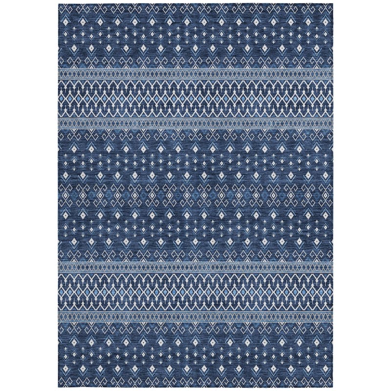 HomeRoots Tribal Transitional Rectangle Outdoor Rug