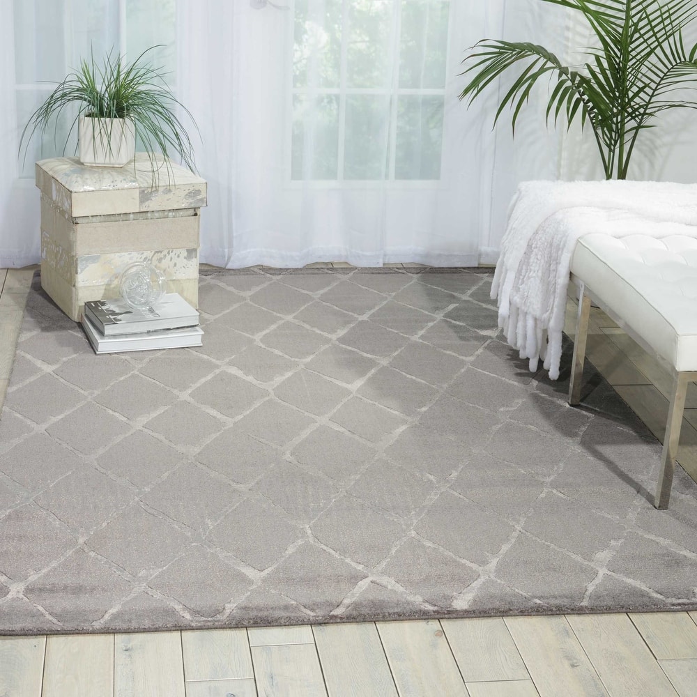 Nourison Twilight Contemporary Geometric Trellis Area Rug