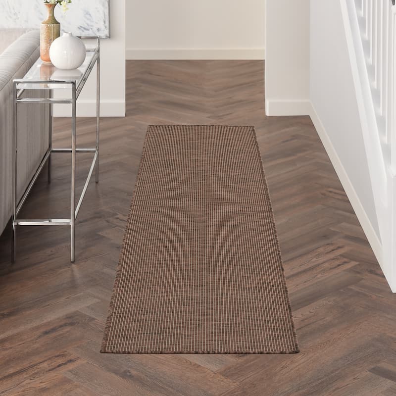 Nourison Positano Casual Modern Indoor/Outdoor Rug - 2' x 6' - Natural