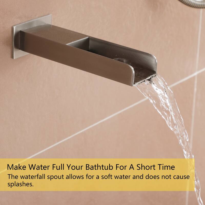 3-Function 10/12-In Wall Mounted Shower System with Handheld Shower