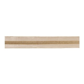 Beige and Gold Stripe Wired Ribbon (Set of 2) - Bed Bath & Beyond ...