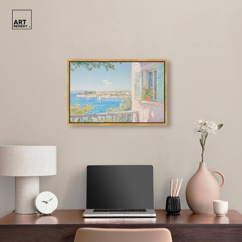 Mediterranean View Canvas by Art Remedy