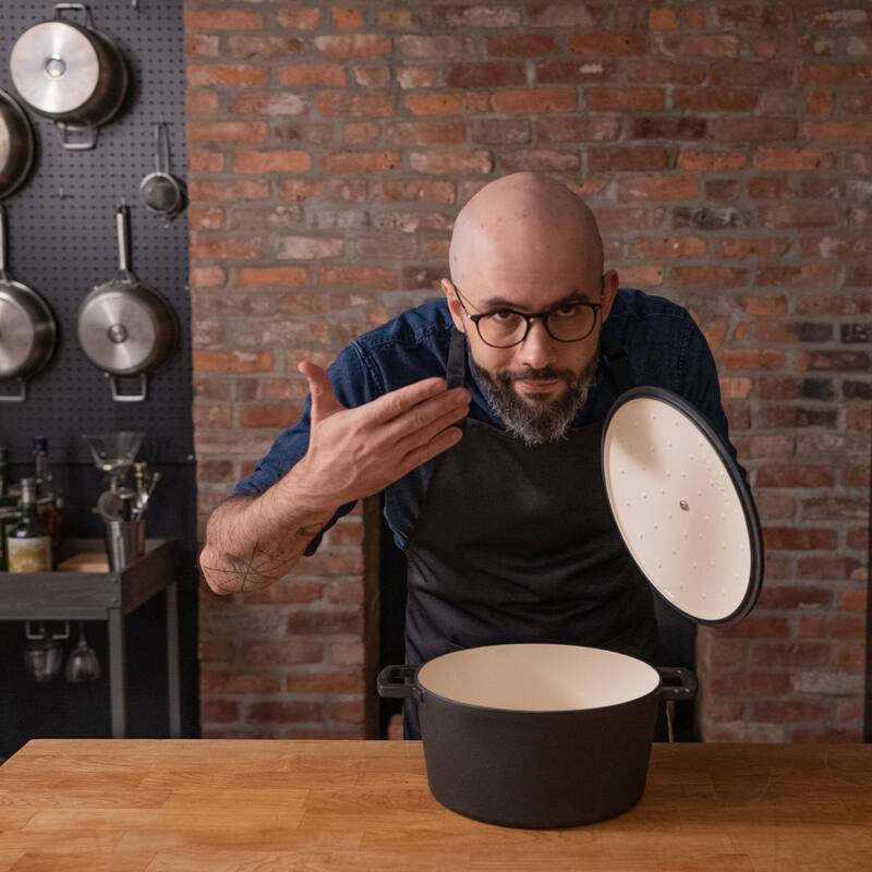 Babish 6 Qt Round Matte Enamel Cast Iron Dutch Oven