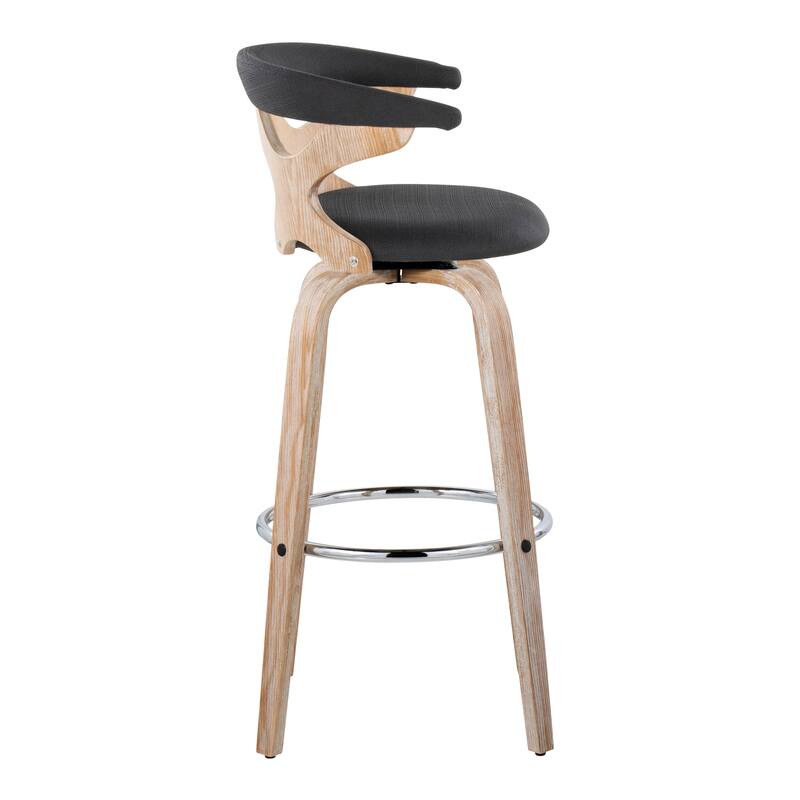 Carson Carrington Viby 30" Fixed-Height Bar Stool with Bent Wood Legs & Round Footrest (Set of 2)