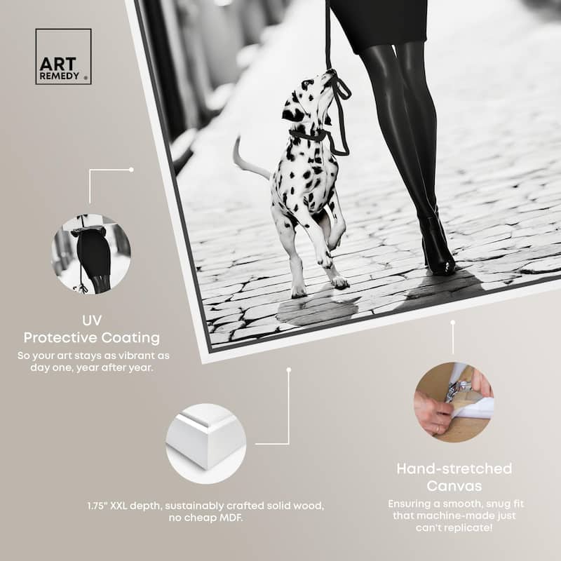 City Dalmatian Canvas by Art Remedy