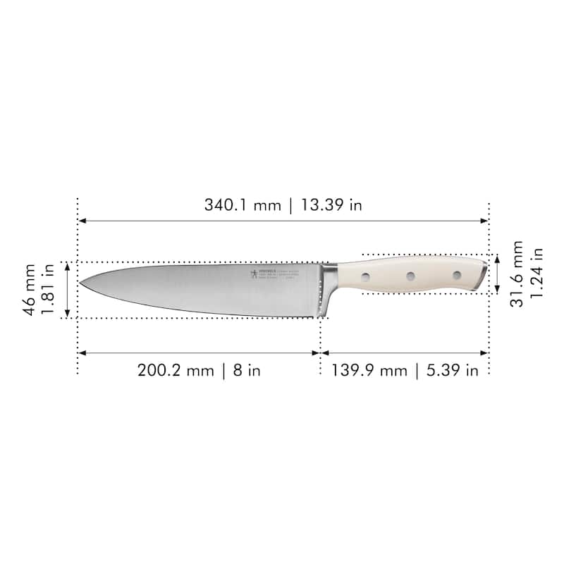 Henckels Forged Accent 8-inch Chef's Knife - White Handle