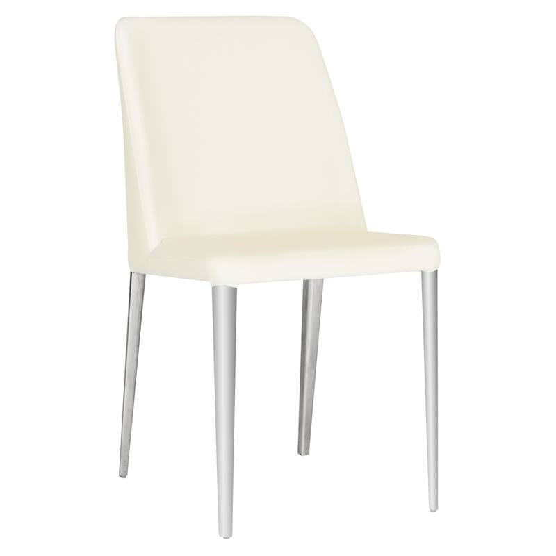 SAFAVIEH Haruko Mid Century Dining White Dining Chair (Set of 2) - 22.5" x 17.8" x 34.8" - 23Wx18Dx35H