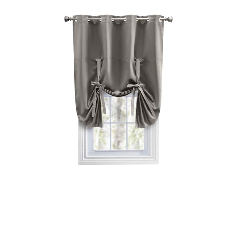 Ultimate Blackout Gorgeous Grommet Tie Up Curtain Panel