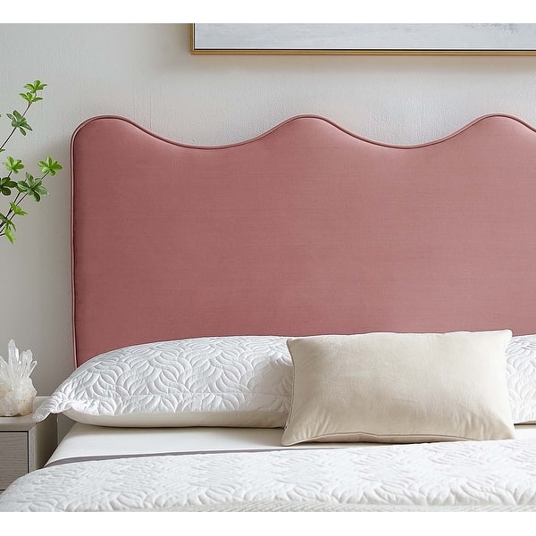 Monrovia Heather Pink Velvet Upholstered Full/Queen Size Headboard ...