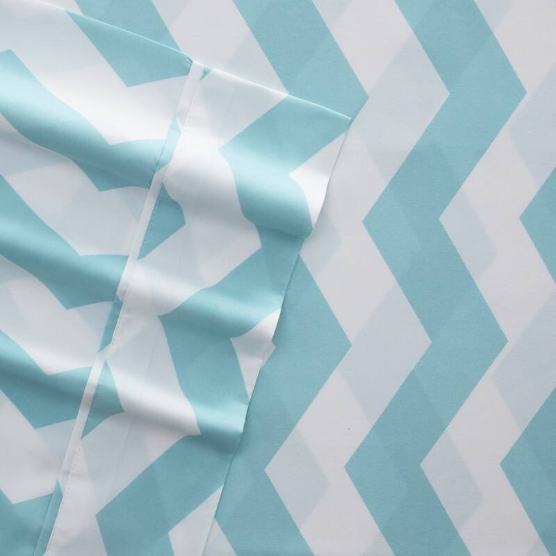 Becky Cameron Ultra Soft Printed 4 Piece Deep Pocket Bed Sheet Set - California King - arrow-turquoise