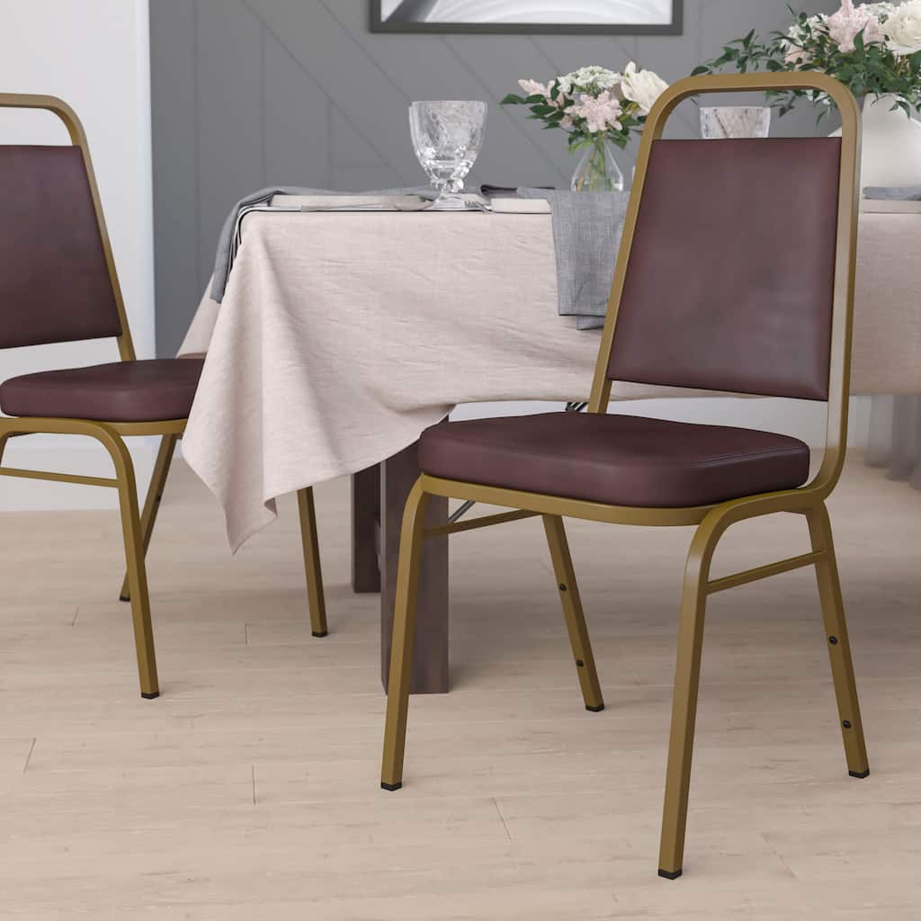 Trapezoidal Back Stacking Banquet Chair with 2.5" Thick Seat - 20.25"D x 17.5"W x 36"H