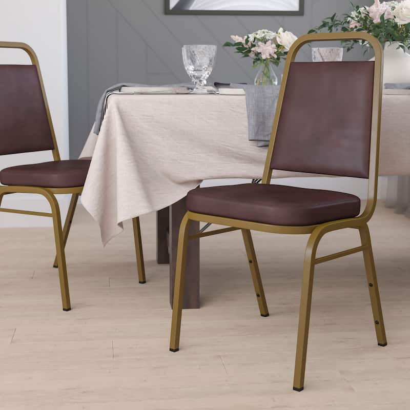 Trapezoidal Back Stacking Banquet Chair with 2.5" Thick Seat - 20.25"D x 17.5"W x 36"H