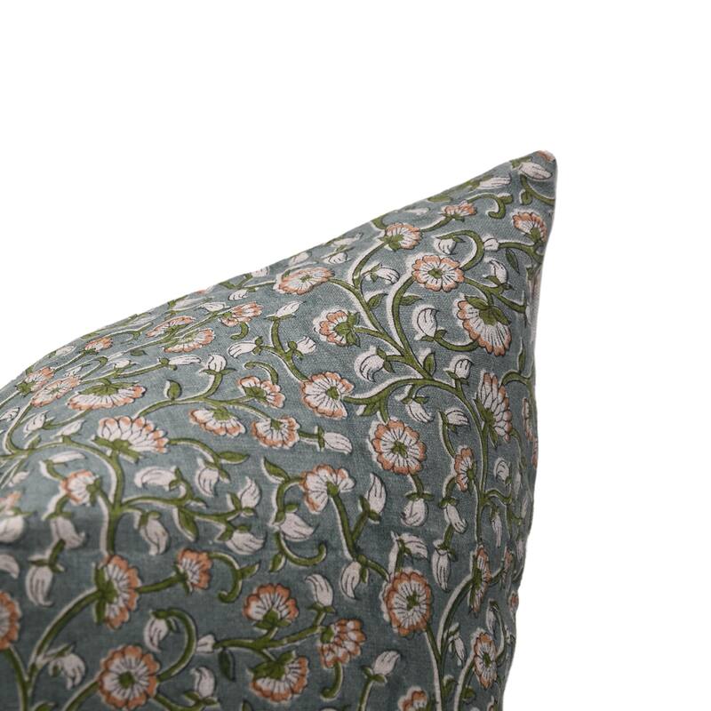 Linen Boho Block print pillow Cover - Himachal