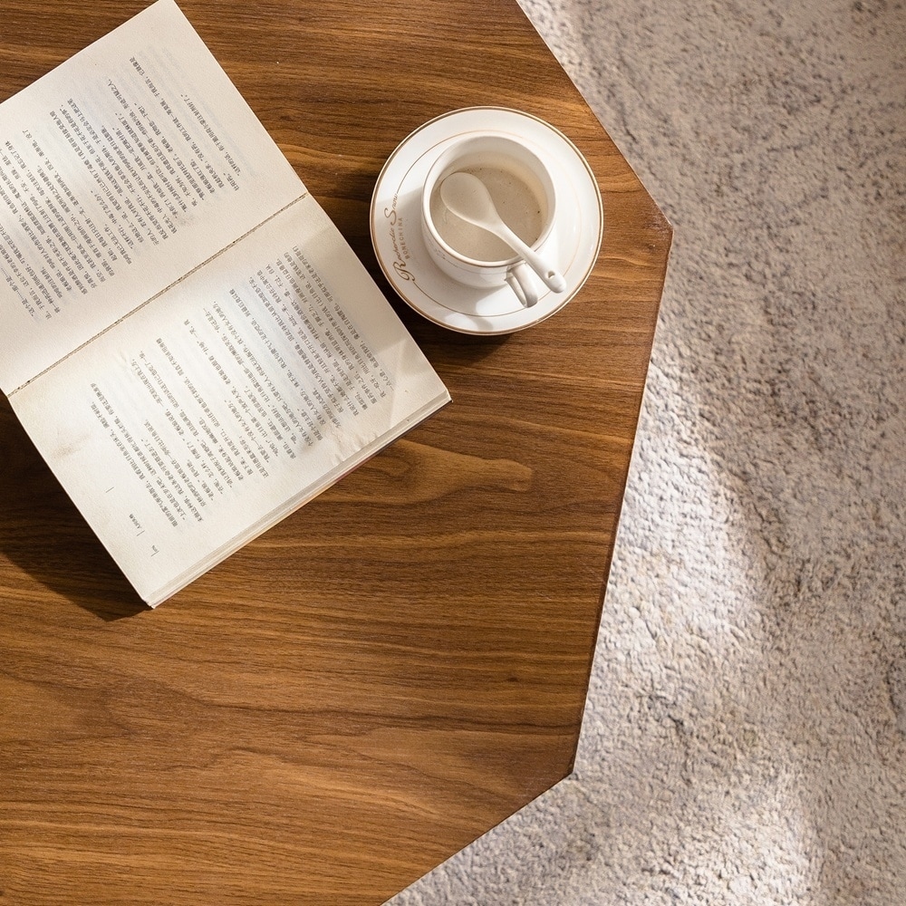 Coffee table Wooden Octagonal-Shaped for Living Room