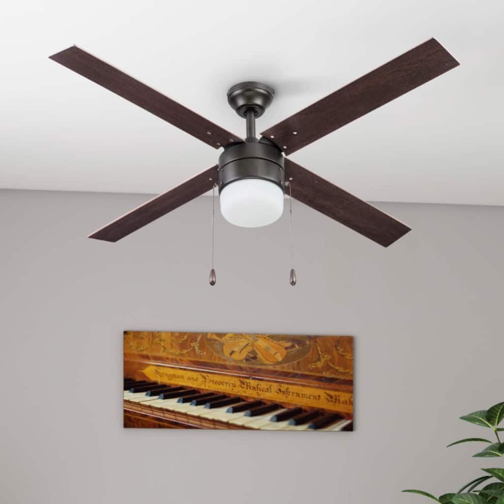 52" Prominence Home Chism Indoor Ceiling Fan, Espresso Bronze - 52