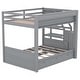 preview thumbnail 14 of 18, Convertible Design Wood Full Size Bunk Bed with Storage Staircase, Bedside Table, and 3 Drawers