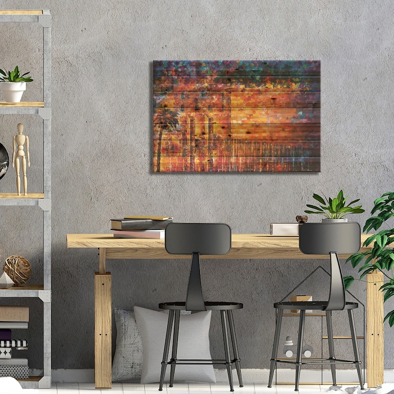 Wailing Wall Print On Wood by Leonid Afremov - Multi-Color