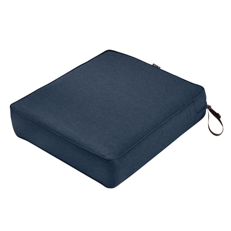 Classic Accessories Montlake Water-Resistant Outdoor Seat Cushion - Heathered Indigo