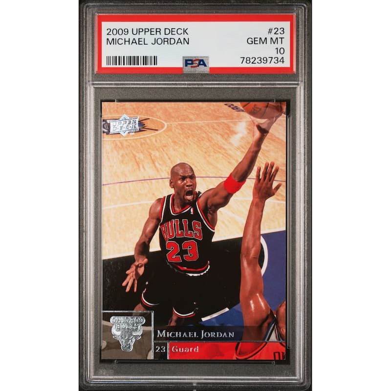 Michael Jordan 2009 Upper Deck Basketball Card #23 Graded PSA 10 - 8'6" x 11'6"