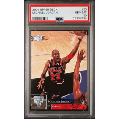 Michael Jordan 2009 Upper Deck Basketball Card #23 Graded PSA 10 - 8'6" x 11'6"