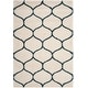 preview thumbnail 16 of 122, SAFAVIEH Hudson Shag Ogee Trellis 2-inch Thick Area Rug 5'3" x 7'6" - Ivory/Steel Blue